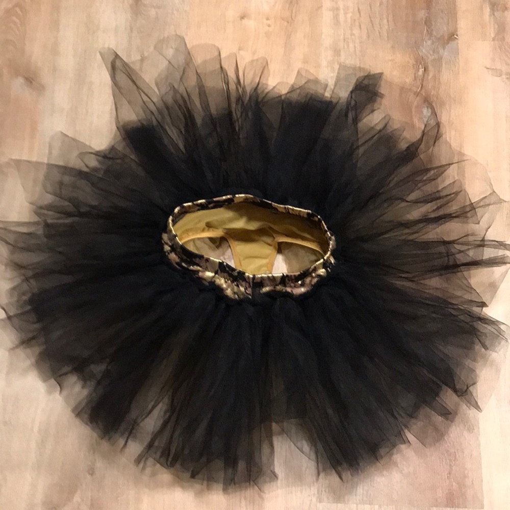 Cicci  Black and Gold Tutu Skirt
